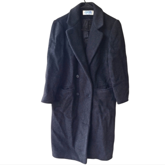 Vintage J.G.Hook Demi Petite Gray Women's Coat 100% Pure Wool - Picture 1 of 9